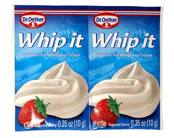 Dr. Oetker Whip It Whipping Cream Stabilizer 0.35 Oz. / 10 g. (Pack of 6)