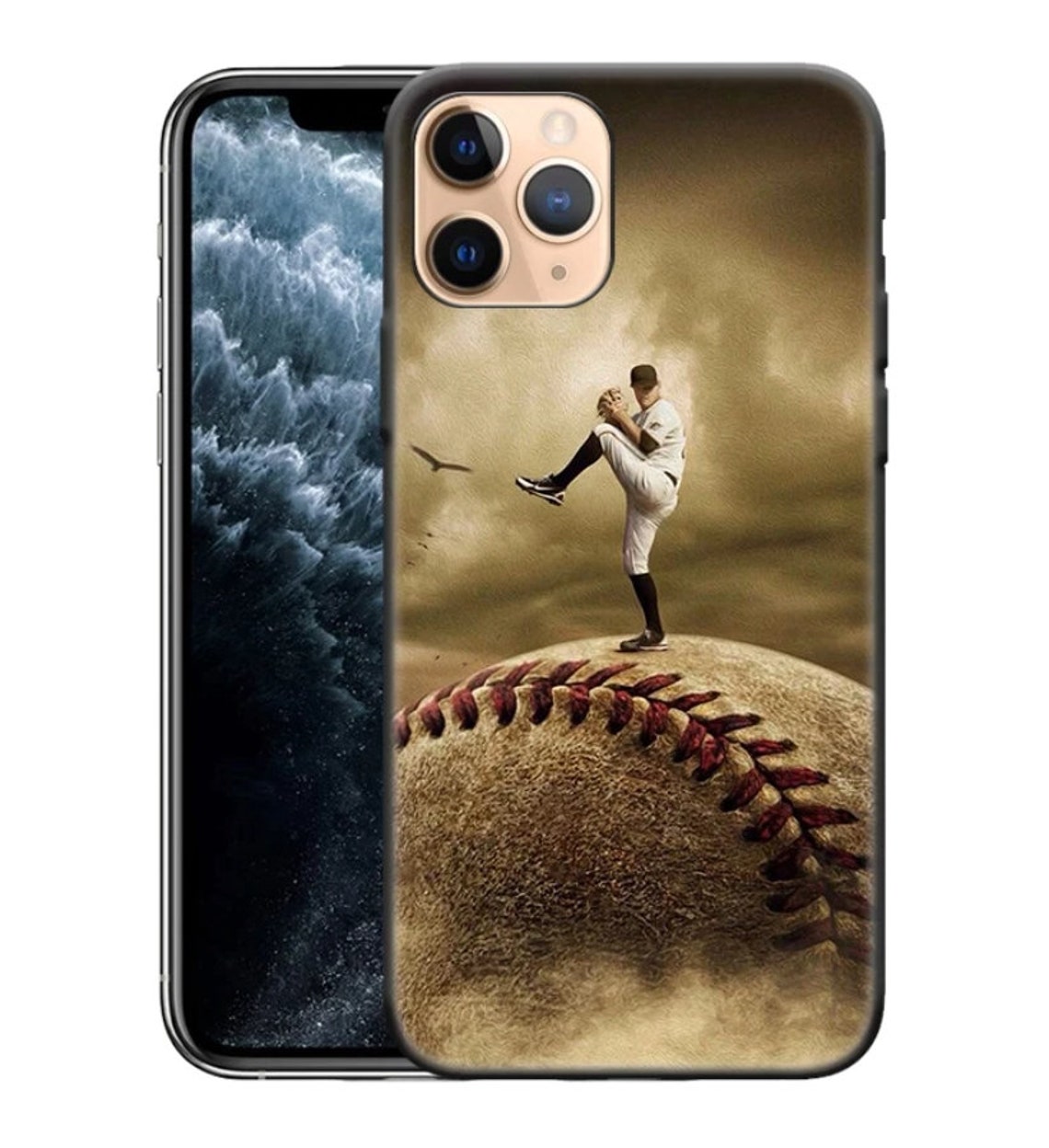 Baseball iPhone case iPhone Silicone case baseball design Etsy