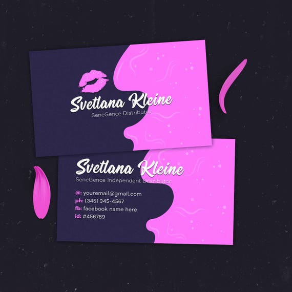 Lipsense Business Cards Senegence Business Card Custom Etsy
