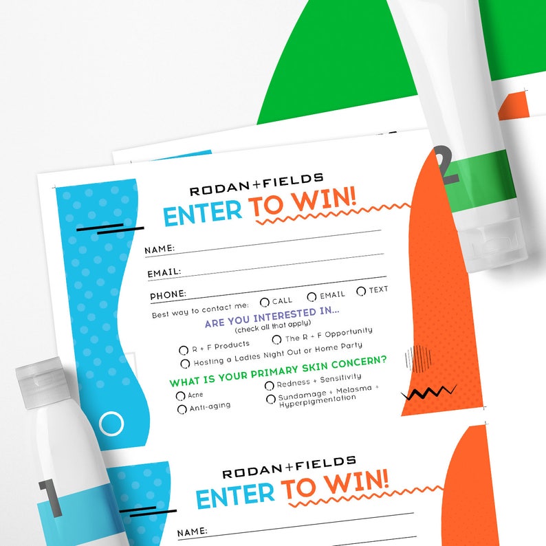 Rodan Fields Enter to Win Rodan and Fields Info Request Etsy