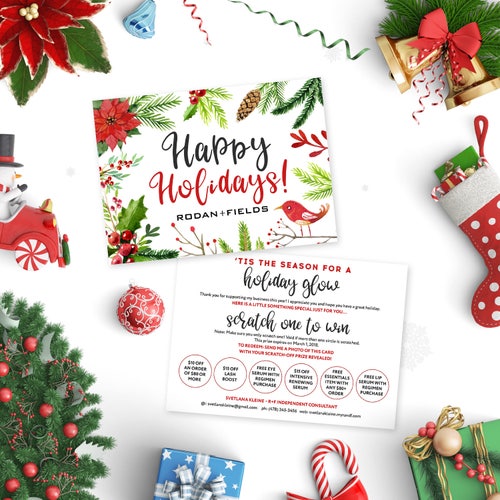 Rodan And Fields Christmas 2022 Rodan And Fields Happy Holidays Cards Rodan Fields | Etsy