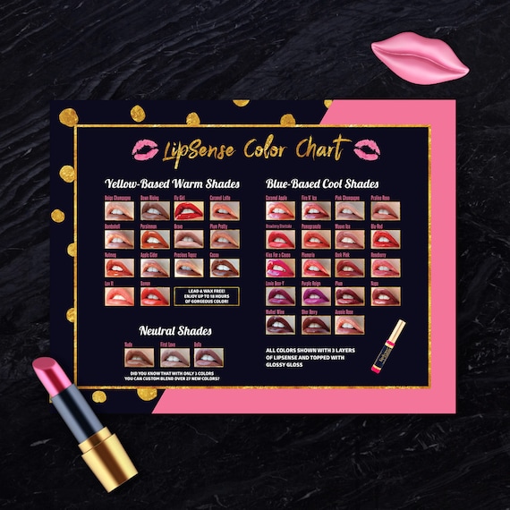 Lipsense Lipstick Color Chart