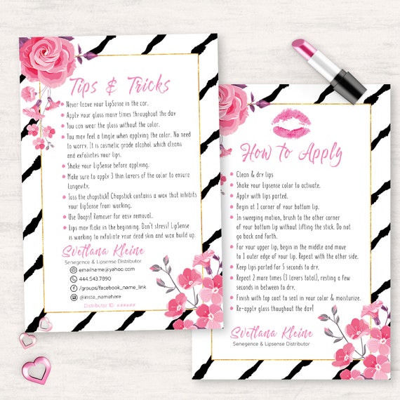 LipSense Tips and Tricks Lipsense How To Apply Senegence Etsy