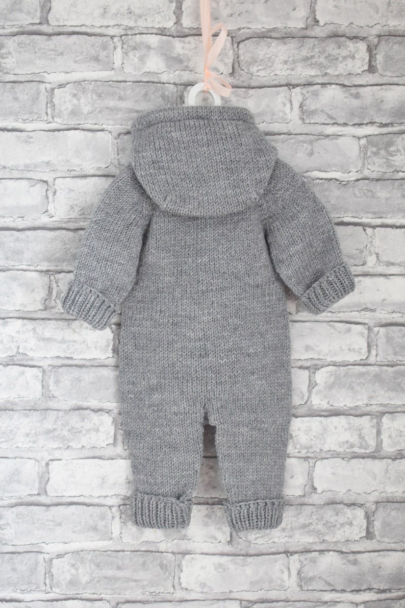 Newborn Boy Costume Gray Overalls Knitting for Newborns Etsy