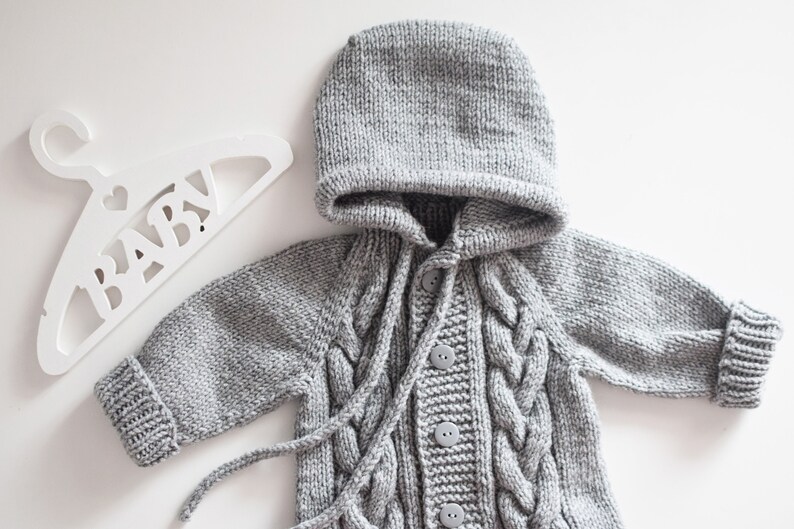 Newborn Boy Costume Gray Overalls Knitting for Newborns Etsy