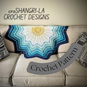 You Are My Sunshine Crochet Blanket Pattern Digital Download- Sun Throw Afghan PDF tutorial
