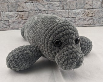 Manatee Plüschtier Häkelanleitung: Amigurumi Seekuh Plüschtier (Digitaler Download)