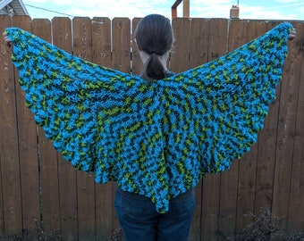 Wings of Wonder Shawl Crochet Pattern: Triangle Evening Shawl (Digital Download)