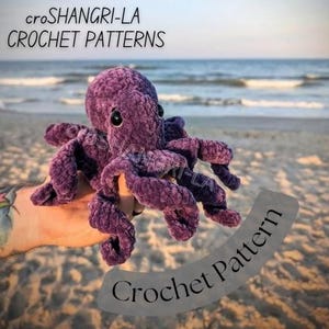 Crochet Octopus Pattern Digital Download: Amigurumi Sea Creature Plush Toy