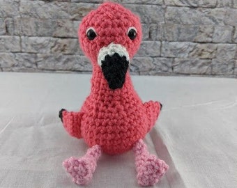 Fleur le motif au crochet amigurumi flamant rose, motif au crochet peluche, motif amigurumi au crochet, motif oiseau au crochet