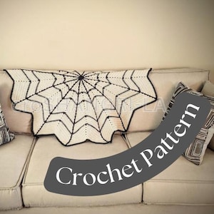 Spinnennetz Häkelanleitung: Halloween Überwurf (Digitaler Download)