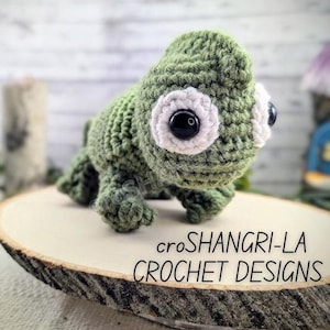 Crochet Chameleon Amigurumi Pattern: stuffed plush toy (Digital Download)