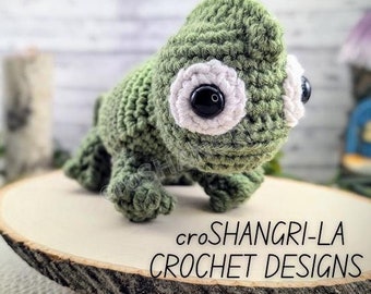 Patrón de amigurumi de camaleón a crochet: peluche (descarga digital)