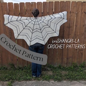 Patrón de crochet para chal de telaraña, chal de noche para festival, descarga digital en PDF