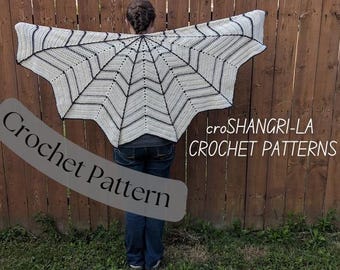 Spinnennetz Schal Häkelanleitung Webbed Festival Abend Schal Digital Download PDF