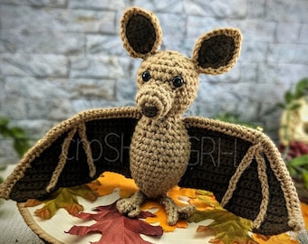 Betty the Fruit Bat crochet pattern, Crochet bat pattern, bat amigurumi crochet pattern, crochet bat stuffed animal pattern