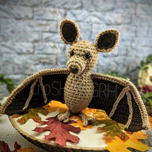 Fruit Bat Amigurumi Crochet Pattern: Stuffed Animal Halloween toy (Digital Download)