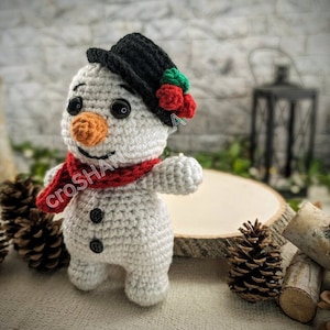 Snowman crochet pattern, crochet snowman pattern, snowman amigurumi pattern, Christmas crochet pattern