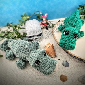 Crochet Alligator Pattern: Amigurumi plush stuffed animal toy (Digital Download)