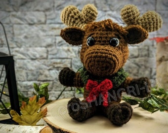 Amigurumi Moose Crochet Pattern: stuffed animal toy (Digital Download)
