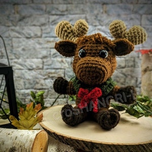 Amigurumi Moose Crochet Pattern: stuffed animal toy (Digital Download)
