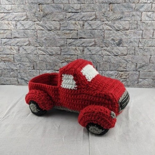 Crochet Vintage Red Truck Christmas Blanket Pattern PDF Etsy