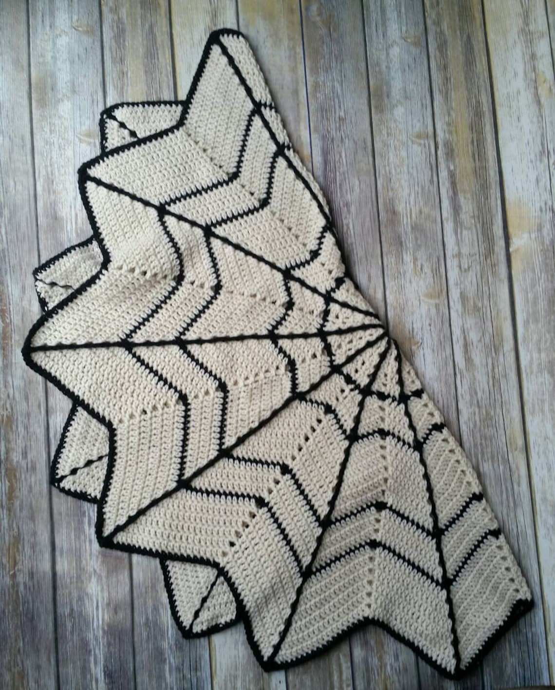 Spider Web Blanket Crochet Pattern Halloween Blanket Crochet Etsy