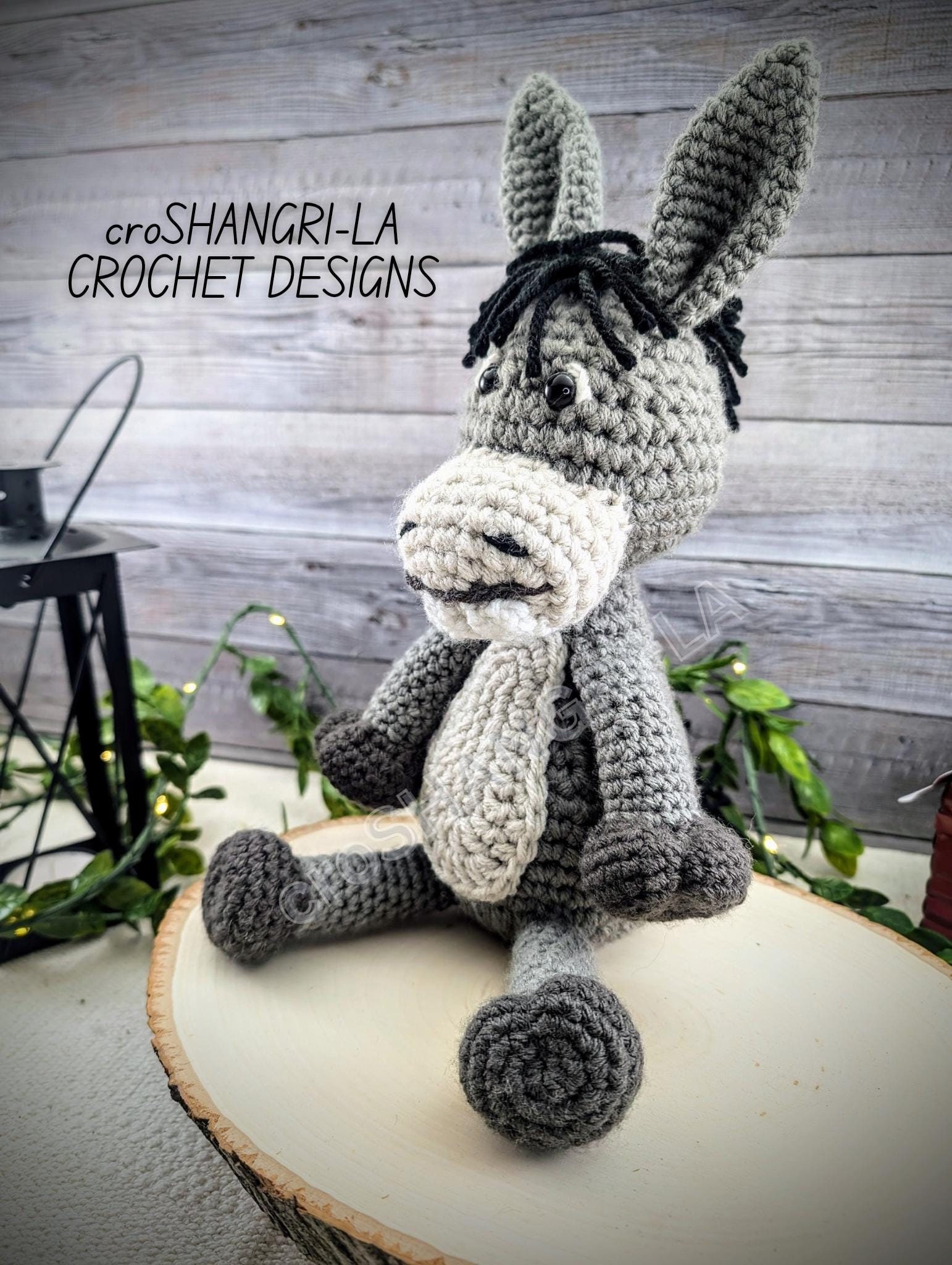 Donkey Amigurumi Crochet Pattern: Stuffed Animal Toy