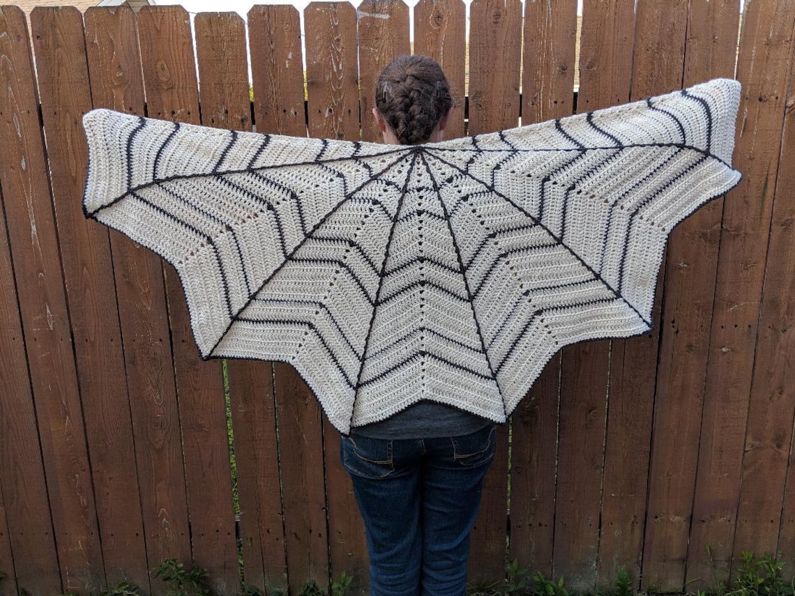 Spiderweb Shawl Crochet Pattern Spider Web Wrap Pattern Etsy