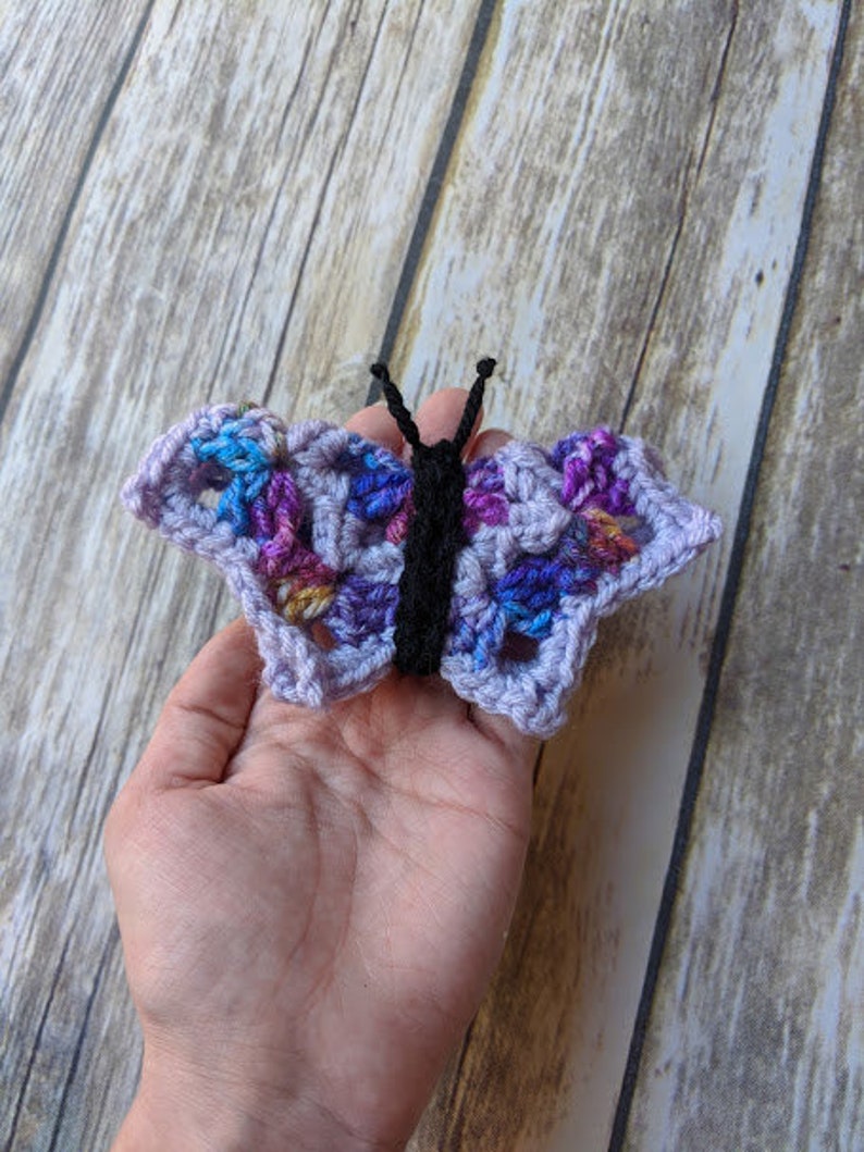 Butterfly hair clip crochet pattern crochet hair accessory Etsy France