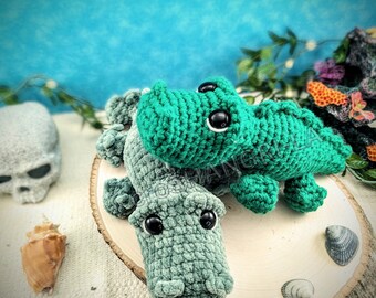ハ*ス様 わにさんの編みぐるみ◎ かぎ針編みのワニの編み図：あみぐるみぬいぐるみ（デジタル