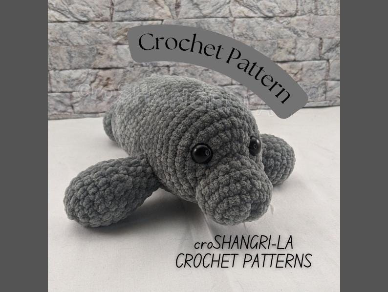 Manatee Plushie Crochet Pattern
