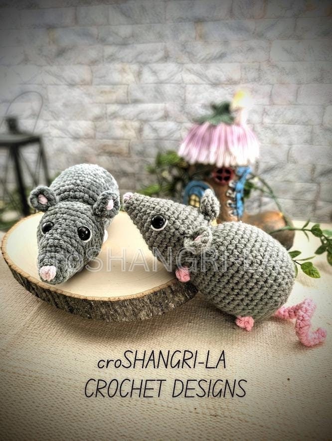 39 Mouse Crochet Patterns: Cute, Giftable Designs for Confident Beginners and More 2 Crochet Mouse Pattern: Amigurumi Rat stuffed animal plush