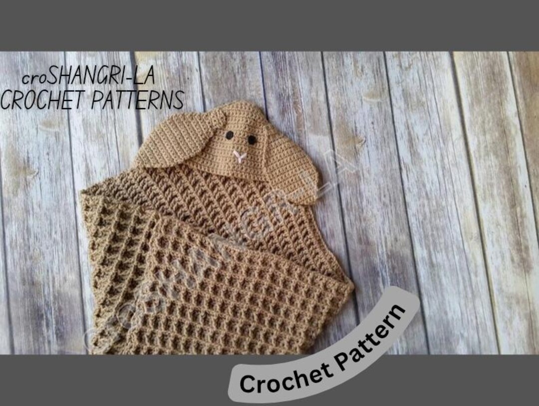 Crochet Hooded Bunny Blanket Pattern Digital Download - Snuggle Cape ...