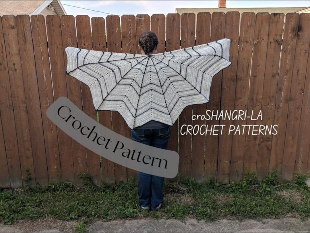 Spiderweb Shawl Crochet Pattern Webbed Festival Evening Shawl Digital ...