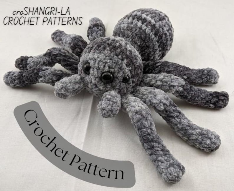 Spinne Häkelanleitung Halloween Amigurumi Plüsch Digitaler Download PDF-Anleitung Bild 1