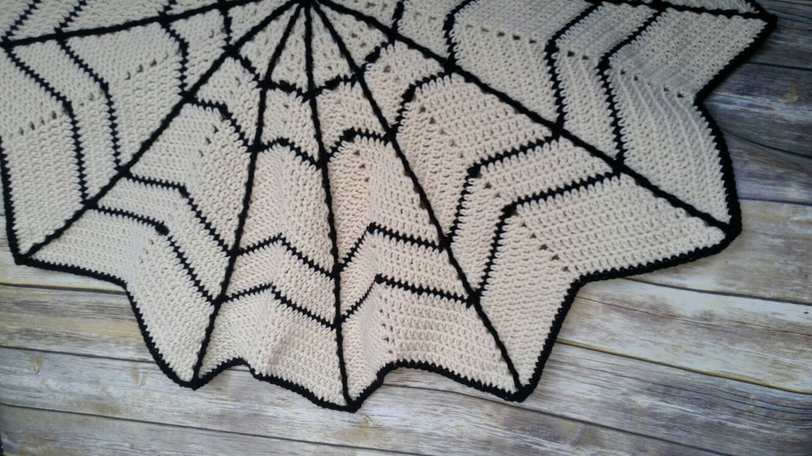 Spider web blanket crochet pattern Halloween blanket crochet Etsy