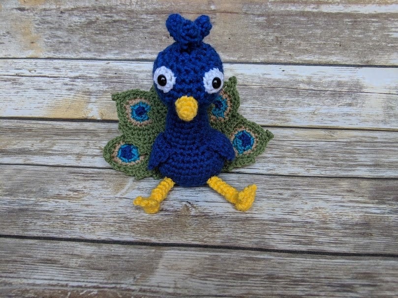 Peacock Amigurumi Crochet Pattern: Stuffed Animal Toy