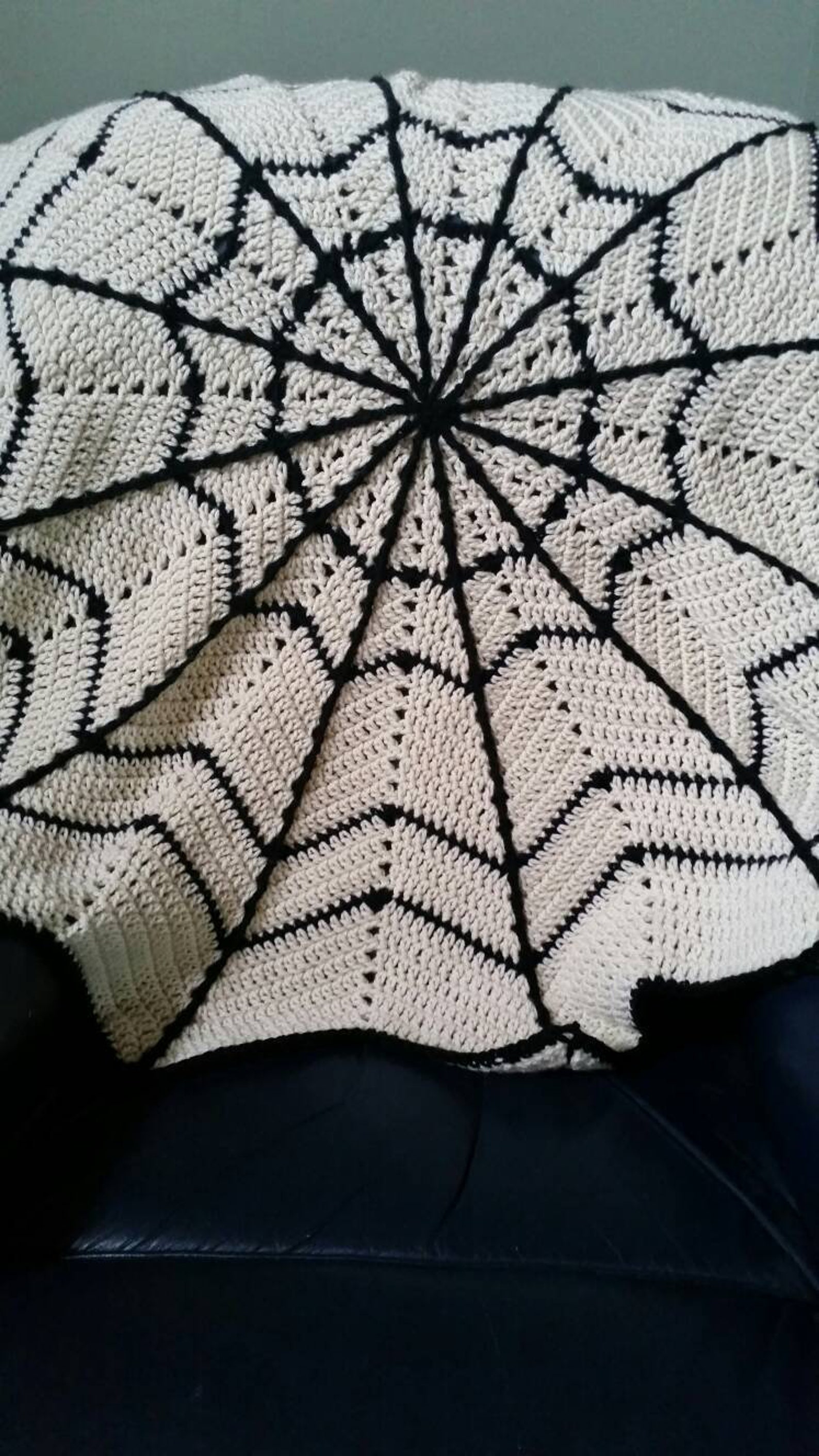 Spider Web Blanket Crochet Pattern Halloween Blanket Crochet Etsy