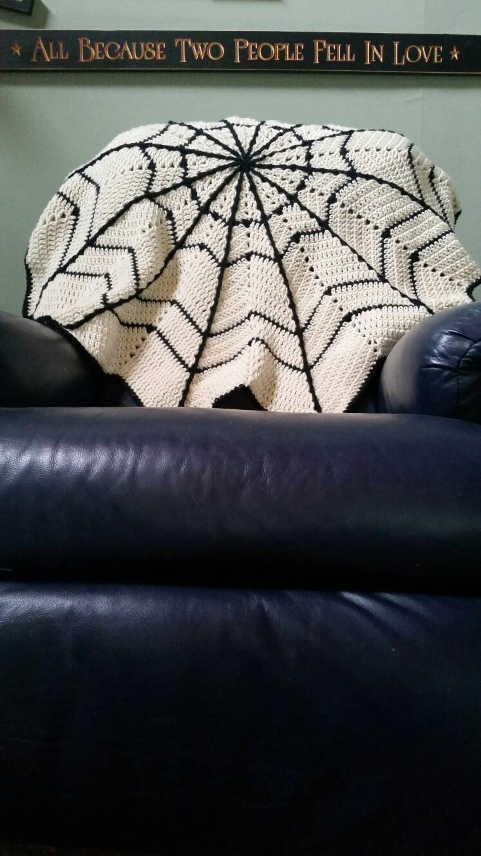 Spider web blanket crochet pattern Halloween blanket crochet Etsy