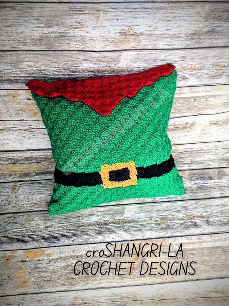 Elf Pillow Crochet Pattern: Christmas Pillow Cover