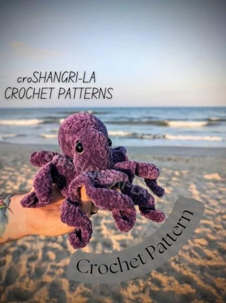 Crochet Octopus Pattern Digital Download: Amigurumi Sea Creature Plush Toy image 2