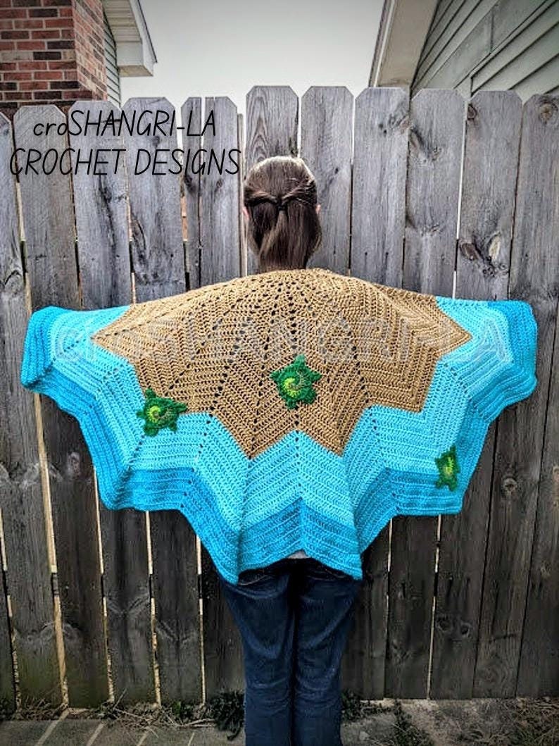 38 Sea Turtle Crochet Patterns: Create Adorable Keepsakes for Everyone 22 Sea Turtle Crochet Shawl Pattern: Beach Wrap