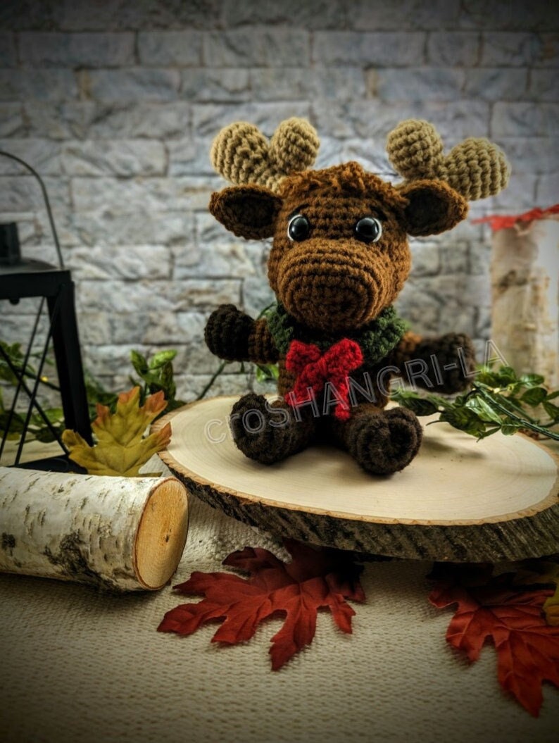 33 Crochet Stuffed Animals with Giraffes, Frogs, Pigs, and Cows 17 Amigurumi Moose Crochet Pattern: stuffed animal toy