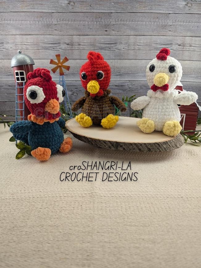 39 Rooster Crochet Patterns to Add Farmhouse Charm to Your Home Decor 4 Rooster and Hen Crochet Pattern: Chicken Stuffed Animal