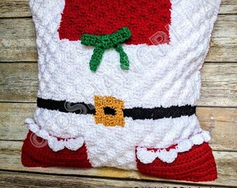 Mrs. Claus Crochet Pillow Pattern: Christmas Home Decor (Digital Download)