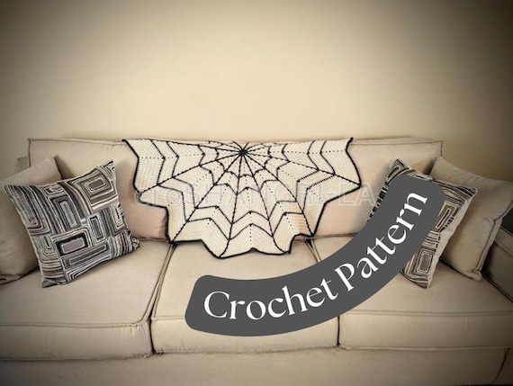 Spiderweb Blanket Crochet Pattern: Halloween Throw (digital