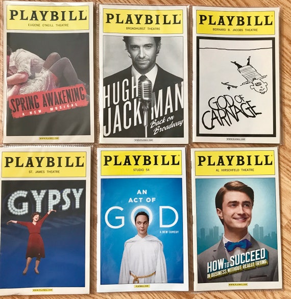 100 Broadway Playbill For Wedding Favors Unique Favors Etsy