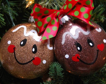 SVG cut file Gingerbread Face disc ornament SVG and DXF