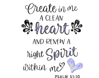 Creat in Me a Clean Heart SVG